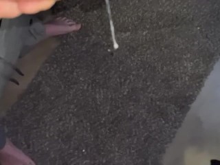 Hot tattooed slo-mo CUM shot 