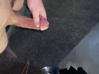 Hot tattooed slo-mo CUM shot 