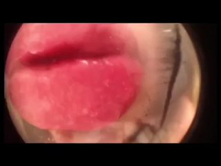 Spitty glass kissing and lip sniffing 