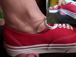 231lb BBW COCK CRUSH IN RED VANS PT2