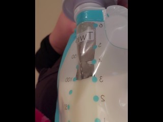 Pumping my FULL TITS && getting LOTS of MILK- pt. #1