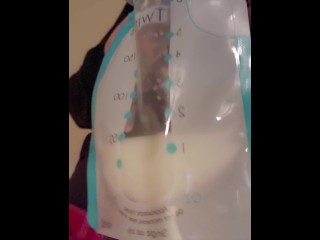 Pumping my FULL TITS && getting LOTS of MILK- pt. #1