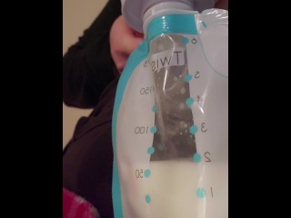 Pumping my FULL TITS && getting LOTS of MILK- pt. #1