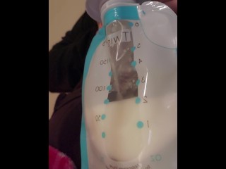 Pumping my FULL TITS && getting LOTS of MILK- pt. #1