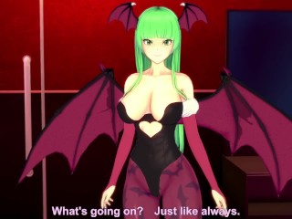 POV Morrigan Aensland the Succubus Teases You With Her Feet! Uncensored Hentai