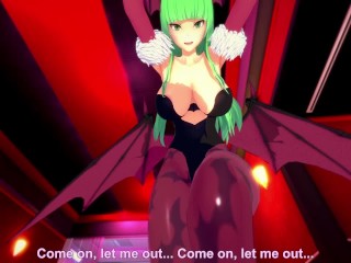 POV Morrigan Aensland the Succubus Teases You With Her Feet! Uncensored Hentai