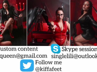 Goddess Kiffa Christmas SEXY CBT 14 Goddess Kiffa step on loser cock until he cums on the shoes