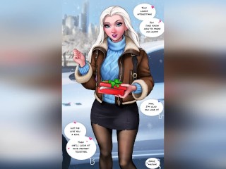 [2D Comic] X-Mas Present For Dickgirl Elsa