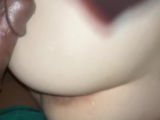 NUT ON MY ASS DADDY ! Watch My Little Tight Pussy Get Stretched By 12 Inch BBC