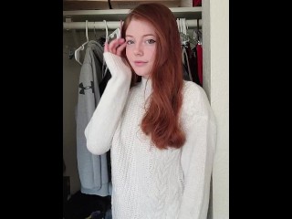 Innocent 19 year old redhead titty drop