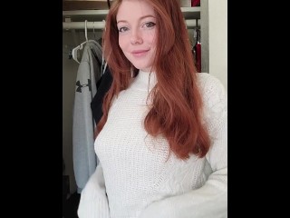 Innocent 19 year old redhead titty drop