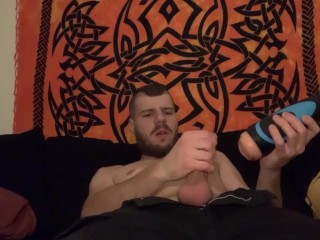 Sam Samuro - Cumming Twice in my Extreme Tight Toy while Watching World of Warcraft Porn Comp😳