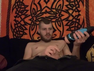 Sam Samuro - Cumming Twice in my Extreme Tight Toy while Watching World of Warcraft Porn Comp😳