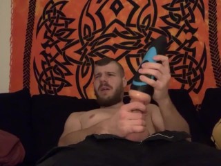 Sam Samuro - Cumming Twice in my Extreme Tight Toy while Watching World of Warcraft Porn Comp😳