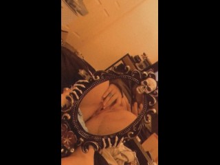 Playing till I squirt on mirror