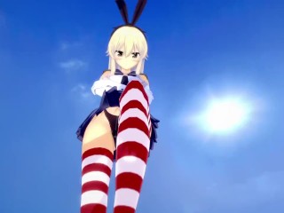 POV Shimakaze KanColle teases you with her feet Hentai Uncensored