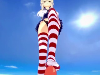 POV Shimakaze KanColle teases you with her feet Hentai Uncensored