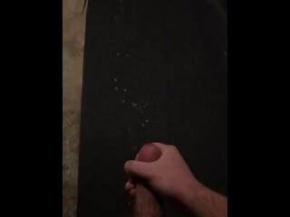 Blowing a huge cumshot in slow motion!