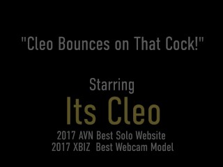 Dick Sucker Its Cleo Wears Hot Shiny Lace While Milking Cum!