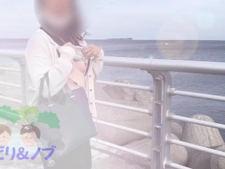 観光地でおっぱいを露出する美人日本人女性 Vol.3