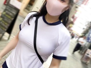 【Ｉカップ変態女子大生とうふ】ノーブラランニング体操着ブルマで池袋を疾走したら衝撃の結末に・・・💦