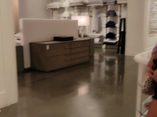 Hubby filmed me getting naughty at the furniture store