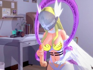 Angewomon Blows & Swallows Your Cum Digimon Hentai