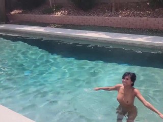 Ember Snow - Friendly Neighbor BBC Swimming Pool Cheater Fuck