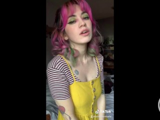 Tattooed Brunette Egirl Tik Tok Compilation 1