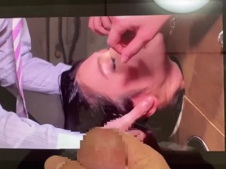 masturbation while Watching a hentai Japanese video of SM girl 