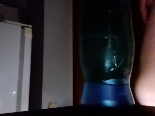 Watch this. He does a suside butt plop on his new giant toy. It go all the way in!! HA HA!