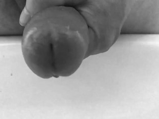 Desperate work slow mo cum shot