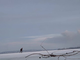 End of the day. Winter walk