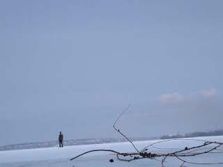 End of the day. Winter walk