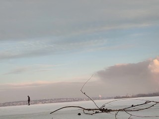 End of the day. Winter walk