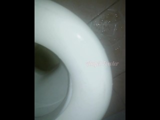 Angel Fowler pee standing up like a man in Toilet 