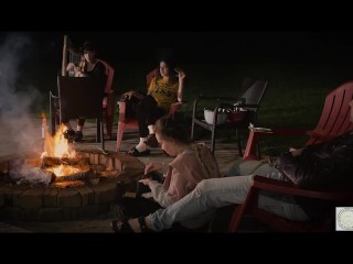 Campfire blowjob with smores and harp music