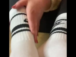 Worship my dirty Nike White Socks - JOI