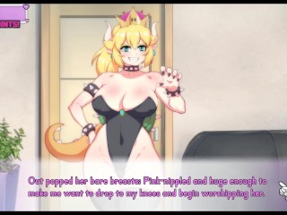 Waifu Hub [PornPlay Parody Hentai game] Bowsette couch casting - Part1