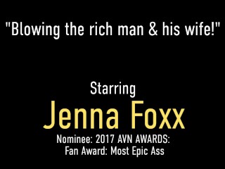 Jenna Foxx Milks A Rich Man's Dick With His Wife Mrs Sloppy!