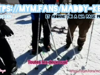 2 amatrices francaise demandent à des mecs sur les pistes de ski de les baiser
