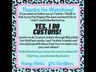 Sweet Sexy Voice JOI From Tattooed Goth Alt Girlfriend in Black Lingerie