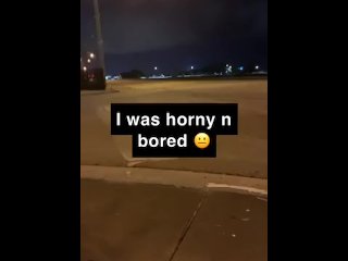 Jerking off in street at night intersection 