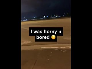 Jerking off in street at night intersection 