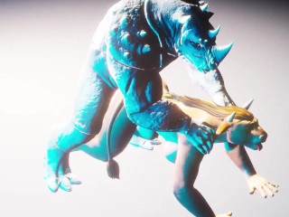 Furry Eva loves a huge furry cock