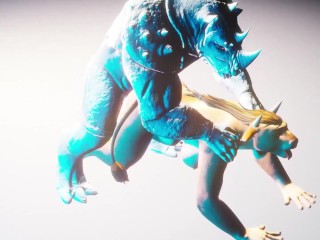 Furry Eva loves a huge furry cock