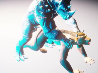 Furry Eva loves a huge furry cock