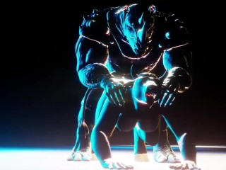 Furry Eva loves a huge furry cock