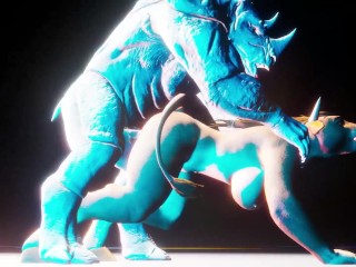 Furry Eva loves a huge furry cock