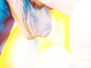 Furry Eva loves a huge furry cock